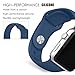 FanTEK 38mm Apple Watch Band S/M, Sports Silicone Replacement Wrist Strap for iWatch Series 1 Series 2, Ocean Blue