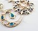 KUPOO Romantic Attractive Special Opal Sun and Moon Metal Earrings Drop Earring for Woman
