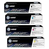 HP 126A (CE310A) Black and (CF341A) Cyan, Magenta, Yellow Original Toner Cartridge Set