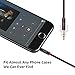 [4.2](20) VOJO Aux in Cord for Car 3.5mm Auxiliary Audio Cable with Mic/Microphone 6ft Coiled Hotline [Black], Ultra Slim Metal Shell for iPhone 6 6s Plus Beats Headphone, RemoteTalk & Tangle-Free