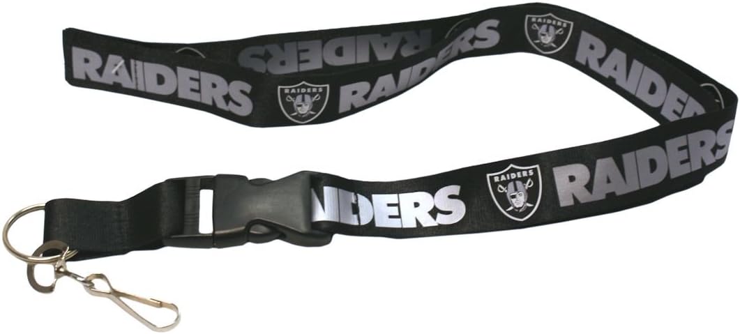 NFL Oakland Raiders Lanyard, Black : Sports Related Key Chains : Sports & Outdoors
