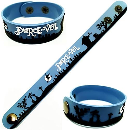 1 Pcs. Pierce The Veil Hard Core Heavy Metal Punk Rock Music Band Logo Symbol Sign Rubber Silicone Bracelet Wristband by BEST EXPO