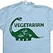 Vegetarian T Shirt Dinosaur Vegan Kale Funny Brontosaurus Organic Recycle Logo Tee Mens Womens Kids Shirtmandude