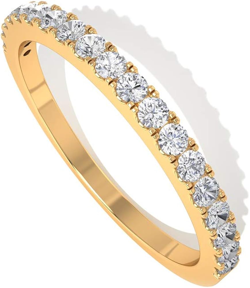 0.28ct Diamond Half Eternity SGL Certified Ring, Unique Women Gold