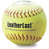 Jugs LeatherLast&trade; Softballs&mdash;1 Dozen. Regulation Size &amp; Weight Leather Softball Designed specifically for Pitching Machines. Optic Yellow, Full-Grain Leather Cover. 1-Year Guarantee.