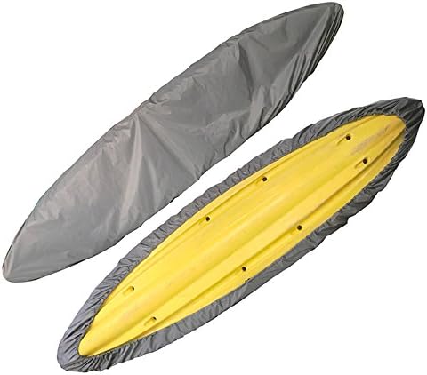 2.6m-6m Kayak Canoe Storage Dust Cover- Waterproof UV Sunblock Shield Protector for 7 Sizes Range Fishing Boat /Kayak / Canoe (Suitable for 7.8-9ft Kayak, silver)