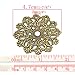 Housweety 30 Bronze Tone Filigree Flower Wraps Connectors 4.7x4.7cm