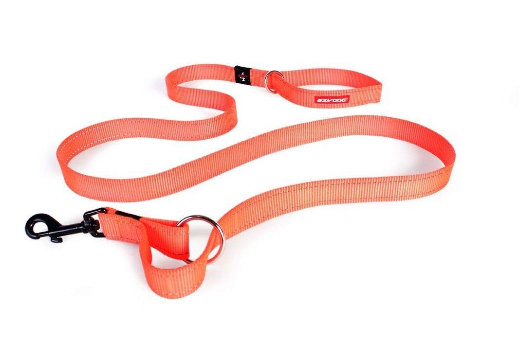 EzyDog Vario 4 Multi-function Dog Lead | 3-6 Foot Adjustable Dog Lead, Training Lead, Small Dogs, Medium Dogs, Large Dogs, Sturdy Dog Lead (Orange)