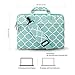 Laptop Shoulder Bag 13 13.3 14 Inch Case Compatible with MacBook Pro 14 2025-2021 M4/M3/M2/M1, Mac Air/pro 13-13.3 Inch and Most Popular 13-14 Notebooks,Spill-Resistant Briefcase,Quatrefoil Green