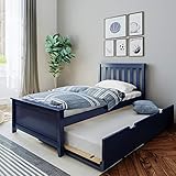 Max & Lily Twin Bed with Trundle, Blue