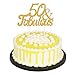 PALASASA Gold Glitter 50 & Fabulous Cake Topper, Wedding, Birthday, Anniversary, Party Cupcake Topper Decoration