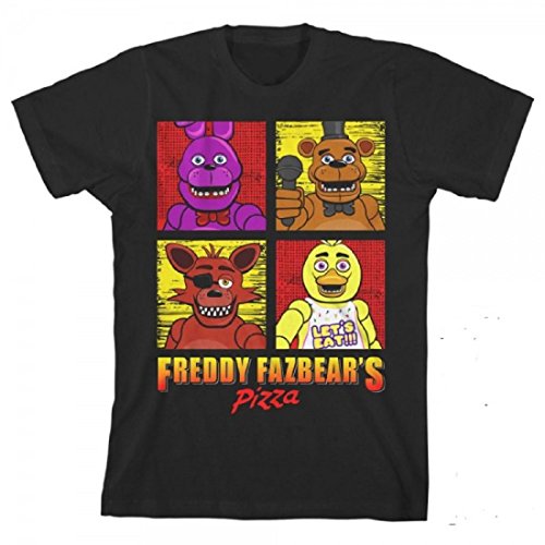 Five Nights At Freddy's Squares Boys Youth T-shirt L