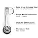 Ace Bright Stainless Steel Measuring Spoons, Set of 7 Stackable Measure Spoon for Dry and Liquid Ingredients, Etched Marked Baking Cooking Spoon with Detachable Ring Holder