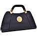 Dasein Womens Symmetrical Emblem Handbag Designer Shoulder Bag Structured Purse