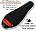 Hyke & Byke Eolus 15 F Hiking & Backpacking Sleeping Bag - 3 Season, 800FP Goose Down Sleeping Bag - Ultralight - Black/Clementine - 87in - Long