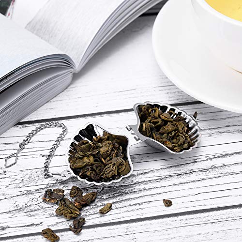 Senbowe 3 Pack Stainless Steel Tea Infuser Tea Strainer, Tea Infuser Threaded Connection 18/8 Stainless Steel with Extended Chain Hook to Brew Loose Leaf Tea& Herbal Teas- Great Gift for Tea Lovers
