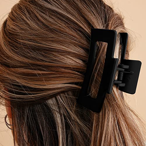 10 Pack Hair Claw Clips, Neutral Hair Clips for Women, Large Claw Clips, Small Rectangle Claw Hair Clips, Matte Hair Claws Hair Styling Accessories for Thick/Thin Hair