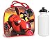 Disney Pixar Big Hero 6 Lunch Bag w/ Water Bottle & Adjustable Strap Hiro & Baymax (Red)