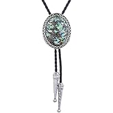 HUABOLA CALYN Handmade Bolo tie- Unique Luminous Stone Native American White 3D Scorpion Animal Bolo tie for Men