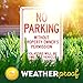No Parking Without Property Owner's Permission Violators Will Be Towed At Vehicle Owner's Expense Sign, 10x14 Inches, Rust Free .040 Aluminum, Fade Resistant, Made in USA by My Sign Center