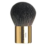 da Vinci Cosmetics Series 96001 Kabuki Powder Brush, Round Natural Hair with Gold Freestanding Handle, Leather Case, 1.06 Ounce