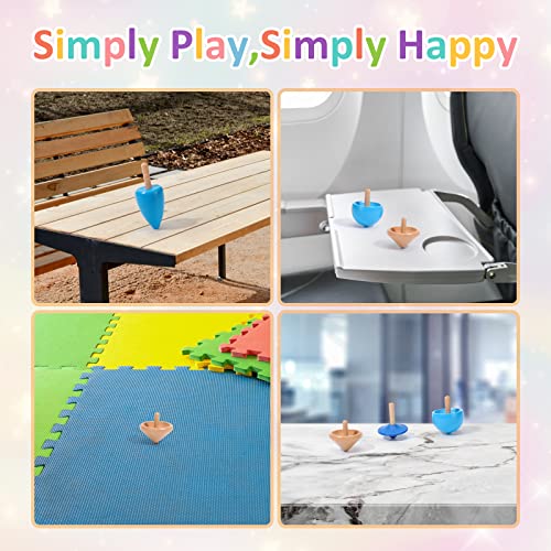 Wooden Spinning Top,Wooden Spinner Toys,Montessori Wooden Toy,Spinning