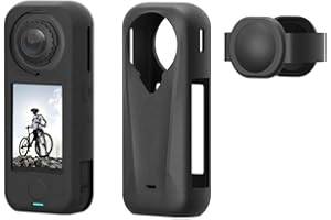 Silicone Protective Case for Insta360 X4 Air with Lens Cap, Soft Silicone Cover Protective Sleeve Skin Case & Lens Guard Prot