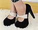 Lucktao 5 pairs Detachable PU Bow Shoe Straps Shoes Laces Band Belts for Holding Loose High Heel