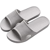 Toesique Shower Slides for Women Men | Open-Toe Quick-Drying Lightweight Textured Sole Non-Slip Slippers for Bathroom,House Slipper,Outdoor