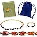 Baltic Amber Teething Necklace and Bracelet Set for Baby (Unisex - Rainbow - 12.5 Inches / 5.5 Inches) - 100% Authentic Amber Necklace and Amber Teething Anklet for Infant & Toddler