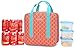 MIER Cooler Bag Tote Adult Insulated Lunch Bag, Large, Bright Orange