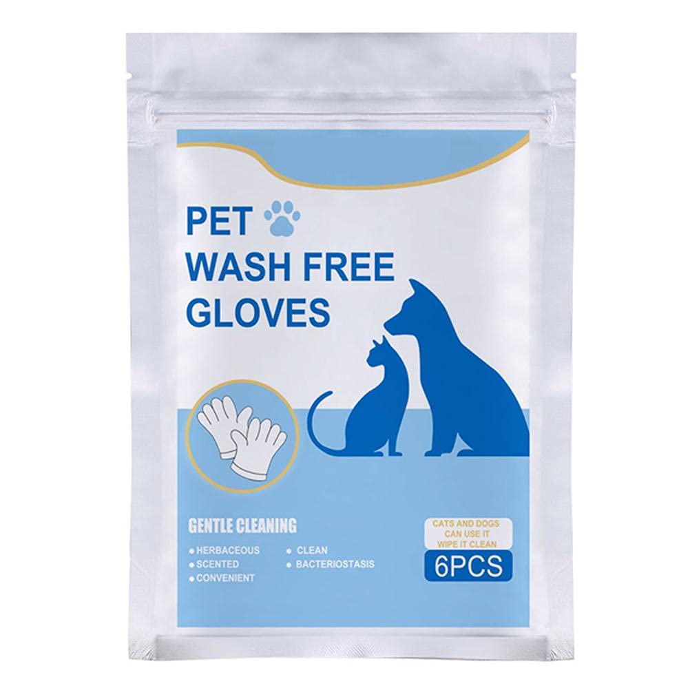 Enkomy Pet No Washing Glove，Gloves For Pet Grooming，Bathing And Grooming，Pet Cleaning Supplies For Dogs And Cats