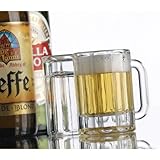 HOME ESSENTIALS SET OF 6 PANEL BEER MUG SHOT GLASSES - 2 oz