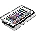 iPhone 6 Plus Case, iPhone 6S Plus Case, JoJoGoldStar Dual Layer Hybrid, Slim Fit Heavy Duty Plastic and Silicone TPU Hard Cover with Stylus and Screen Protector - Silver Lace Swirls