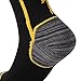 KitNSox Adult Youth Mid Calf Cushion Team Sports Number Socks for Basketball Football Baseball Gold/Black