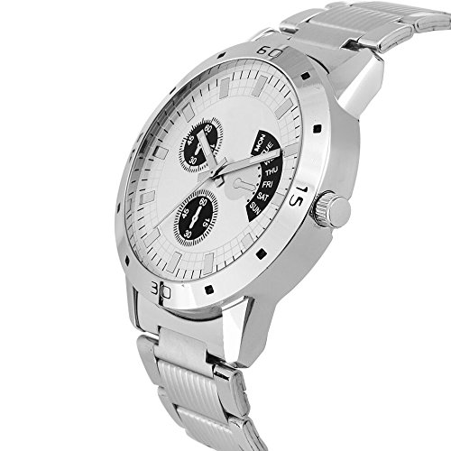 emartos analog fashion sliver dail chain mans watch (top selling)