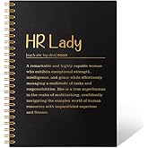 THEBESTU HR Lady Definition 160 Pages Hardcover Blank Spiral Notebook, Funny HR Coworker Gift for Christmas, Human Resources Gift for HR Manager, HR Humor Office Notebook Gifts, HR Appreciation Gifts