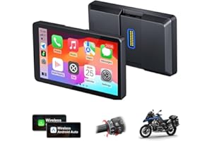 CRUIOLUT 2025 for BMW Motorcycle CarPlay & Android Auto, 6 Inch IP68 Waterproof GPS Navigation Screen,Plug & Play for BMW Motorcycle GPS with Dual Bluetooth 5.0, Siri and 1000nit Screen Anti-Glare (64G)