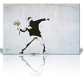 Print Banksy Street Artwork ( Rage The Flower Thrower)