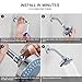 4.1 Inch High Pressure Shower Head with 5 Different Shower Spray Modes, HOPOPRO High Flow Fixed Showerheads, ABS Rain Shower Head, 1-Minute Quick Installations, Modern Look