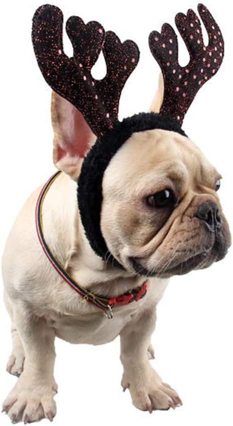 Reindeer Antlers for Dogs Headband Small Dog Reindeer Costume Christmas Pet Outfit - Image 5