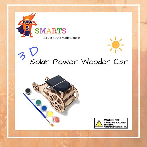 Wooden Solar Car STEM Projects for Kids - Science Kits for Boys Girls - Model Building Toys Kits to Build - DIY Building Tinker Toys- for Boys & Girls - Robotics STEM Kit