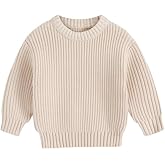 YOUNGER STAR Toddler Baby Girls Boys Knit Sweater Pullover Long Sleeve Sweatshirt Fall Winter Clothes