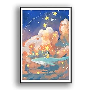 Framed Canvas Wall Art for Living Room, Bedroom Whale Canvas Prints for Modern Home Decoration Ready to Hang - 16"x24" inches
