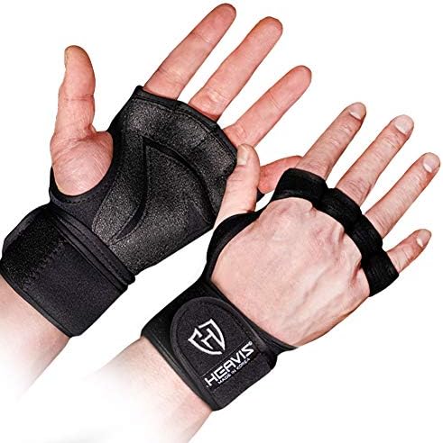 HEAVIS All Premium Neoprene Ventilated Weight Lifting Gloves with Built-in Wrist Wraps for Men & Women. Great for Wrist Support, Workout, Pull ups, Cross Fit, Fitness. with Non Slip Palm pad.