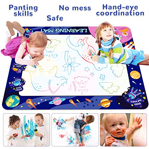 HISTOYE Water Doodle Mat Large Size Water Drawing Mat for Kid Aqua