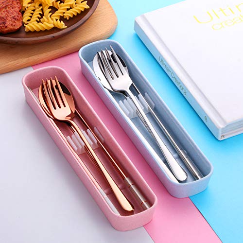 Do Buy 3 Piece Portable Flatware Set, Chopsticks, Fork and Spoon with Travel Case