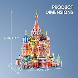 CubicFun LED Russia Cathedral 3D Puzzles for Adults