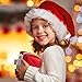 Santa Hats for Adults Bulk, Christmas Hats for Women Men Plush Red Velvet Double Layer, Santa Hats Support Max Head Size, Christmas Hats for Christmas Parties, Christmas Concert