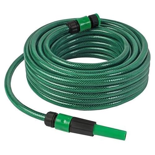 WESEN Garden Hose 5m/10m/15m/20m/30m/50m, 15m Garden Hose Pipe with Spray Nozzle and Fittings, 1/2" Diameter No Leaking&Kink Durable Water Hose for Garden/Gardening/Car/Washing (Green, 15M)